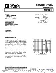 ADA4861-3 datasheet pdf Analog Devices