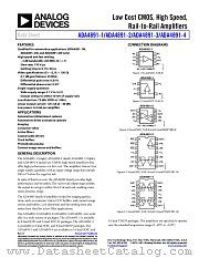 ADA4891-1 datasheet pdf Analog Devices