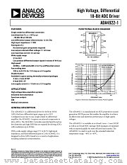 ADA4922-1 datasheet pdf Analog Devices