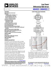 ADA4932-1 datasheet pdf Analog Devices