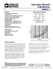 ADA4941-1 datasheet pdf Analog Devices