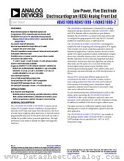 ADAS1000 datasheet pdf Analog Devices