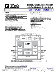 ADAU1442 datasheet pdf Analog Devices