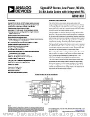 ADAU1461 datasheet pdf Analog Devices