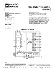 ADAU1592 datasheet pdf Analog Devices