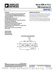 ADAU7002 datasheet pdf Analog Devices
