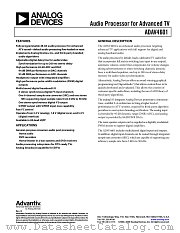 ADAV4601 datasheet pdf Analog Devices