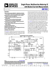 ADE7953 datasheet pdf Analog Devices