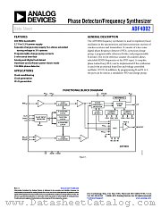 ADF4002 datasheet pdf Analog Devices