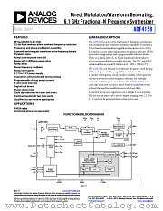 ADF4158 datasheet pdf Analog Devices