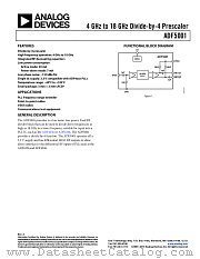 ADF5001 datasheet pdf Analog Devices