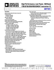 ADF7023 datasheet pdf Analog Devices
