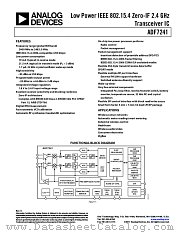 ADF7241 datasheet pdf Analog Devices