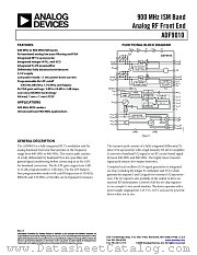 ADF9010 datasheet pdf Analog Devices