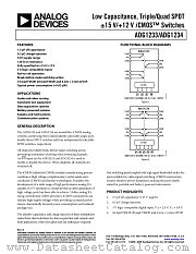 ADG1233 datasheet pdf Analog Devices