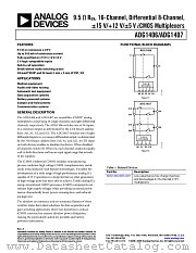ADG1407 datasheet pdf Analog Devices