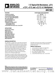 ADG1604 datasheet pdf Analog Devices