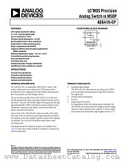 ADG419-EP datasheet pdf Analog Devices