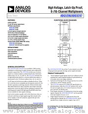 ADG5207 datasheet pdf Analog Devices