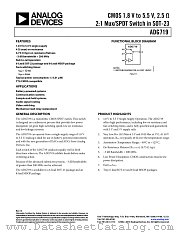 ADG719 datasheet pdf Analog Devices