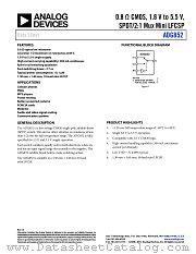 ADG852 datasheet pdf Analog Devices