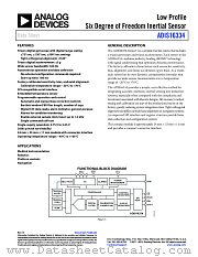 ADIS16334 datasheet pdf Analog Devices