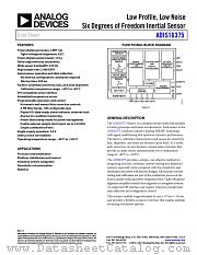 ADIS16375 datasheet pdf Analog Devices
