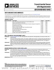 ADIS16405 datasheet pdf Analog Devices