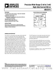 ADL5315 datasheet pdf Analog Devices
