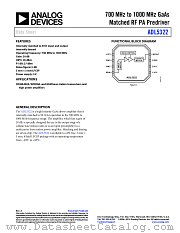 ADL5322 datasheet pdf Analog Devices