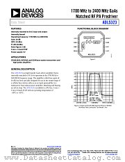 ADL5323 datasheet pdf Analog Devices