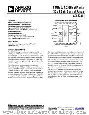 ADL5331 datasheet pdf Analog Devices