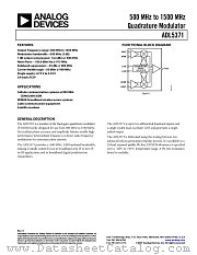 ADL5371 datasheet pdf Analog Devices