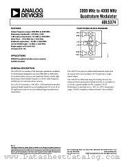 ADL5374 datasheet pdf Analog Devices