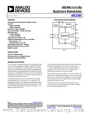 ADL5380 datasheet pdf Analog Devices