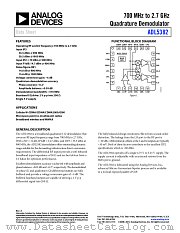 ADL5382 datasheet pdf Analog Devices