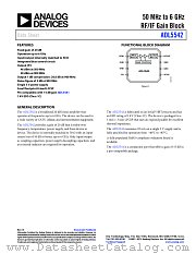 ADL5542 datasheet pdf Analog Devices