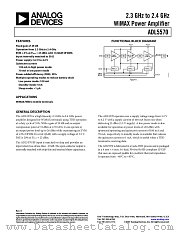 ADL5570 datasheet pdf Analog Devices