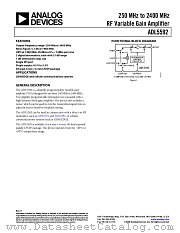 ADL5592 datasheet pdf Analog Devices