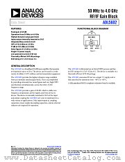 ADL5602 datasheet pdf Analog Devices