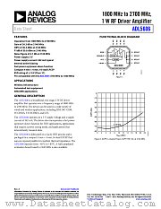 ADL5606 datasheet pdf Analog Devices