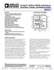 ADL5812 datasheet pdf Analog Devices