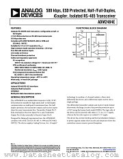 ADM2484E datasheet pdf Analog Devices