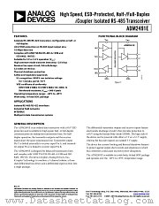 ADM2491E datasheet pdf Analog Devices