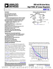ADM7151 datasheet pdf Analog Devices