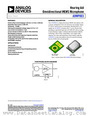 ADMP803 datasheet pdf Analog Devices