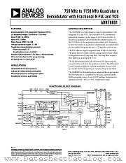 ADRF6801 datasheet pdf Analog Devices