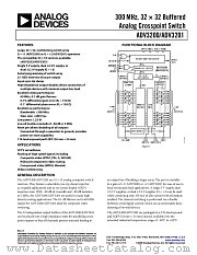 ADV3201 datasheet pdf Analog Devices