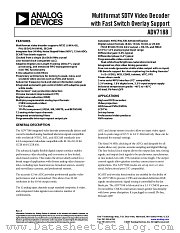 ADV7188 datasheet pdf Analog Devices