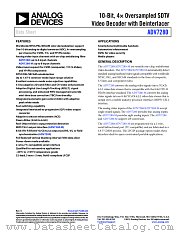 ADV7280 datasheet pdf Analog Devices